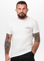 T-shirt PIT BULL USA CAL 140 spandex biały (off white)