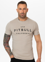 T-shirt PIT BULL USA CAL 190 spandex beżowy (greyish sand)