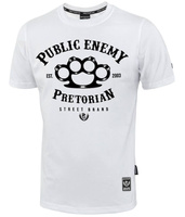 T-shirt PRETORIAN PUBLIC ENEMY biały