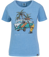 T-shirt damski PIT BULL Denim Washed BEACHBREAK WMN washed blue