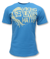 T-shirt ERIK & SONS VIKING LIVES MATTER niebieski