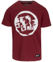 T-shirt PIT BULL LOGO PALMS bordowy (burgundy)