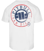 T-shirt PIT BULL SD STAMP biały
