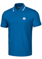 POLO PIT BULL regular LOGO STRIPES niebieskie (royal blue)