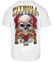 T-shirt PIT BULL SANTA MUERTE biały