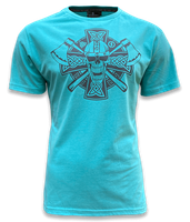 T-shirt ERIK & SONS  SKABELL turkusowy