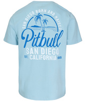 T-shirt PIT BULL SAN DIEGO BORN błękitny (light blue)