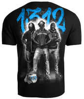 T-shirt PUBLIC ENEMY 1.3.1.2 czarno-niebieski