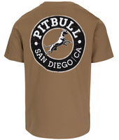 T-shirt PIT BULL SAN DIEGO CA BLACK coyote brown