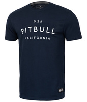 T-shirt PIT BULL Garment Washed USA CAL granatowy