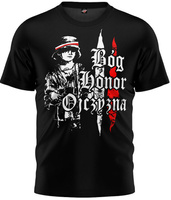 T-shirt BÓG HONOR OJCZYZNA czarny
