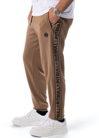 Spodnie dresowe PIT BULL OLDSCHOOL TAPE LOGO TERRY brązowe (coyote brown)