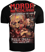 T-shirt PUBLIC ENEMY MORDA NIE SZKLANKA czarny