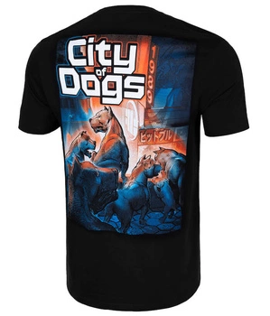 T-shirt PIT BULL CITY OF DOGS 24 czarny