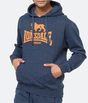 Bluza LONSDALE GLEDFIELD granat melanż kaptur