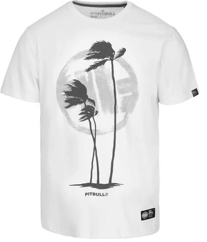 T-shirt PIT BULL PALMS biały