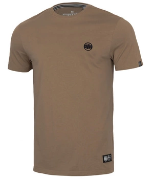 T-shirt PIT BULL SMALL LOGO 25 brązowy (coyote brown)