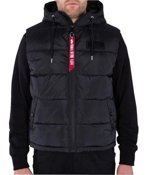 Bezrękawnik ALPHA INDUSTRIES HOODED PUFFER VEST FD czarny 118110 03