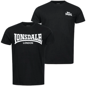 T-shirt Lonsdale PIDDINGHOE czarny - dwupak