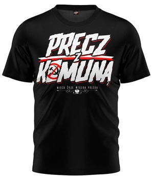 T-shirt PRECZ Z KOMUNĄ czarny