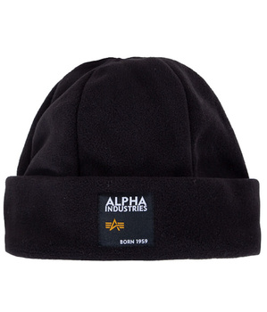 Polarowa czapka zimowa ALPHA INDUSTRIES FLEECE czarna 118937 03