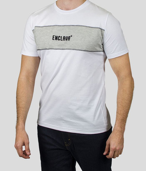 T-shirt ENCLAVA BLOCK STRIPE 3D biały