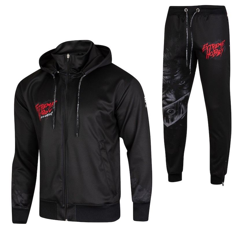 Komplet dresowy EXTREME HOBBY WHY SO SERIOUS czarny Męskie \ Bluzy