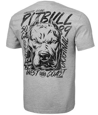 T-shirt PIT BULL GREY DOG szary